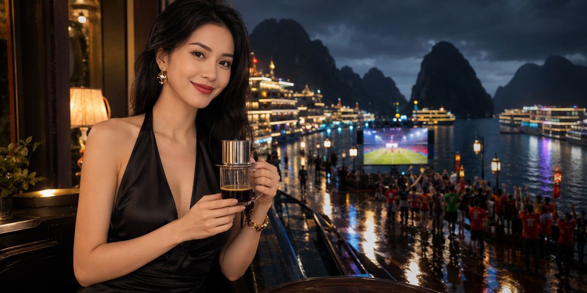 Người chơi tại Hạ Long trải nghiệm casino trực tuyến bên ly cà phê buổi tối